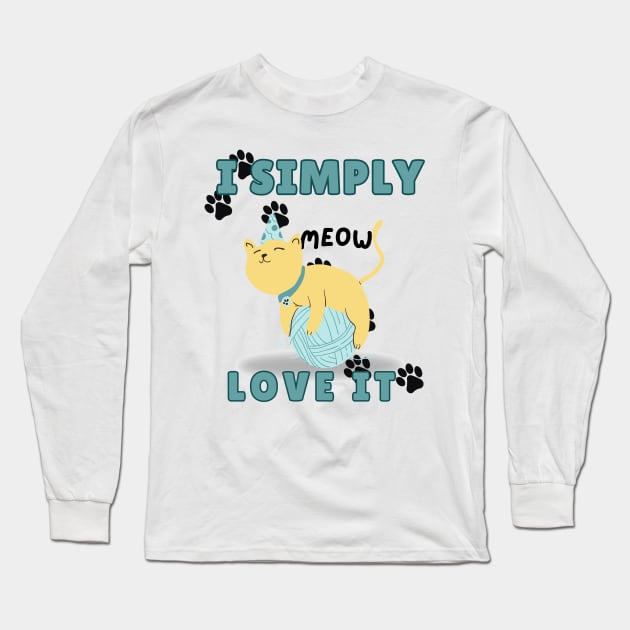 I Simply  love it cute cat t-shirt Long Sleeve T-Shirt by GLOWMART2